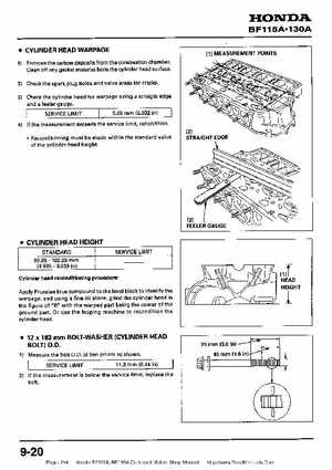 Honda BF115A, BF130A Outboard Motors Shop Manual., Page 214