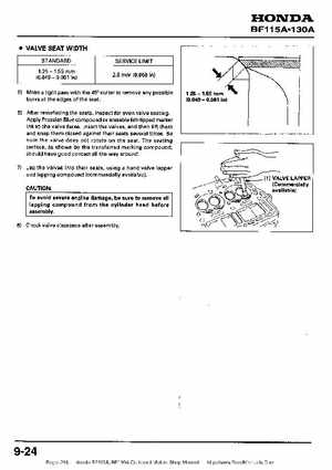 Honda BF115A, BF130A Outboard Motors Shop Manual., Page 218