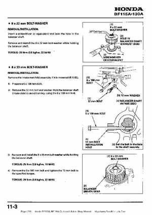 Honda BF115A, BF130A Outboard Motors Shop Manual., Page 226