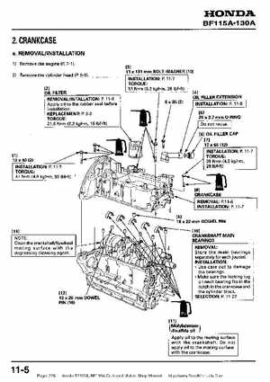 Honda BF115A, BF130A Outboard Motors Shop Manual., Page 228