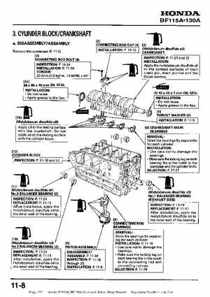 Honda BF115A, BF130A Outboard Motors Shop Manual., Page 231