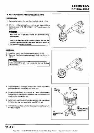 Honda BF115A, BF130A Outboard Motors Shop Manual., Page 240