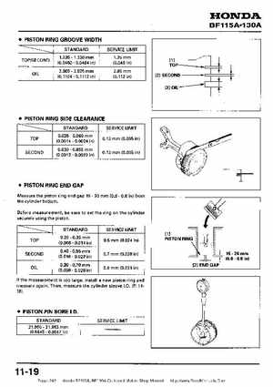 Honda BF115A, BF130A Outboard Motors Shop Manual., Page 242