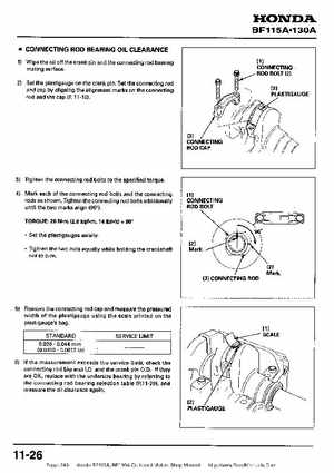 Honda BF115A, BF130A Outboard Motors Shop Manual., Page 249