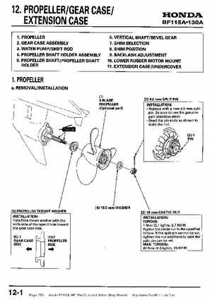 Honda BF115A, BF130A Outboard Motors Shop Manual., Page 253