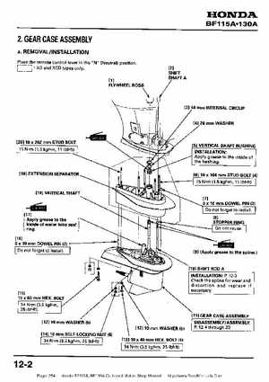 Honda BF115A, BF130A Outboard Motors Shop Manual., Page 254