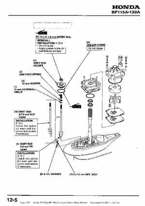 Honda BF115A, BF130A Outboard Motors Shop Manual., Page 257
