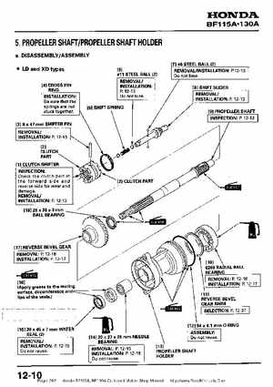 Honda BF115A, BF130A Outboard Motors Shop Manual., Page 262