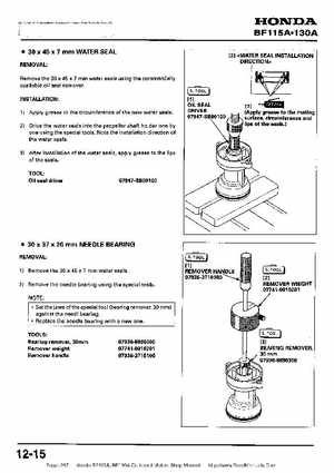 Honda BF115A, BF130A Outboard Motors Shop Manual., Page 267