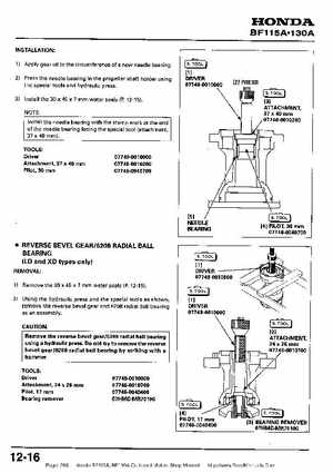 Honda BF115A, BF130A Outboard Motors Shop Manual., Page 268