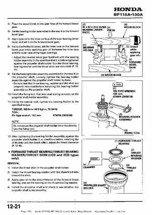 Honda BF115A, BF130A Outboard Motors Shop Manual., Page 273