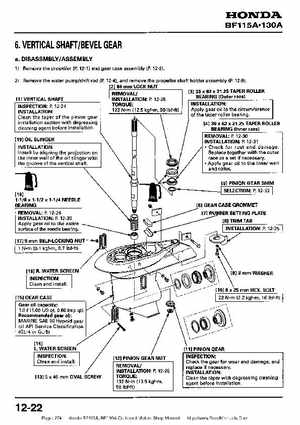 Honda BF115A, BF130A Outboard Motors Shop Manual., Page 274