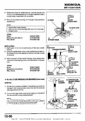 Honda BF115A, BF130A Outboard Motors Shop Manual., Page 282