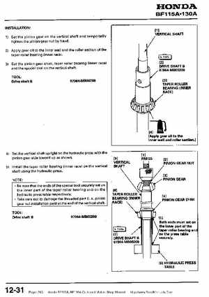 Honda BF115A, BF130A Outboard Motors Shop Manual., Page 283