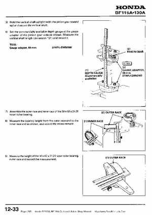 Honda BF115A, BF130A Outboard Motors Shop Manual., Page 285