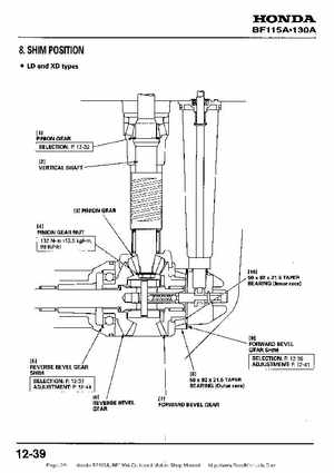 Honda BF115A, BF130A Outboard Motors Shop Manual., Page 291