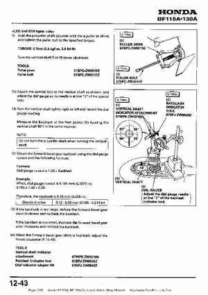 Honda BF115A, BF130A Outboard Motors Shop Manual., Page 295