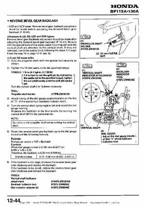 Honda BF115A, BF130A Outboard Motors Shop Manual., Page 296