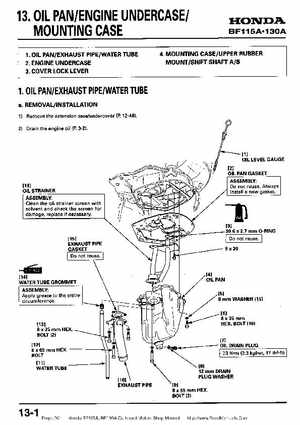 Honda BF115A, BF130A Outboard Motors Shop Manual., Page 301