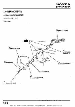 Honda BF115A, BF130A Outboard Motors Shop Manual., Page 303