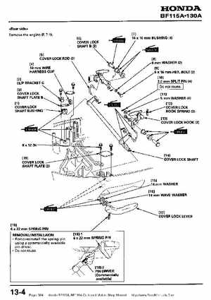 Honda BF115A, BF130A Outboard Motors Shop Manual., Page 304