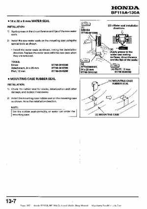 Honda BF115A, BF130A Outboard Motors Shop Manual., Page 307