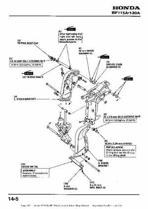Honda BF115A, BF130A Outboard Motors Shop Manual., Page 312