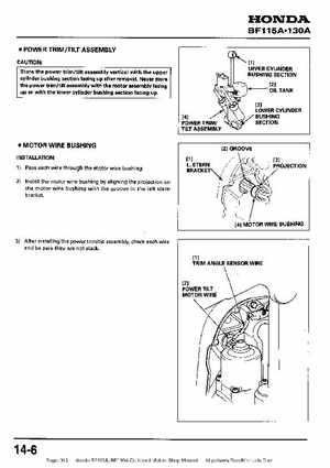 Honda BF115A, BF130A Outboard Motors Shop Manual., Page 313
