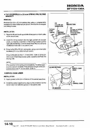 Honda BF115A, BF130A Outboard Motors Shop Manual., Page 317