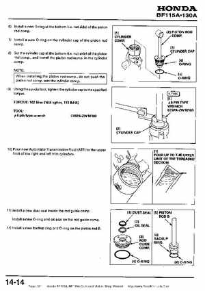 Honda BF115A, BF130A Outboard Motors Shop Manual., Page 321