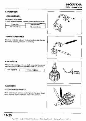 Honda BF115A, BF130A Outboard Motors Shop Manual., Page 332