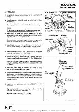 Honda BF115A, BF130A Outboard Motors Shop Manual., Page 334