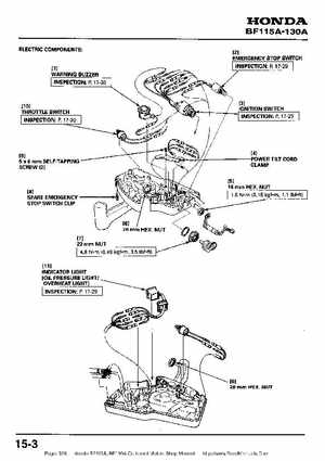 Honda BF115A, BF130A Outboard Motors Shop Manual., Page 338