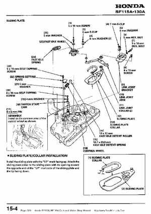 Honda BF115A, BF130A Outboard Motors Shop Manual., Page 339