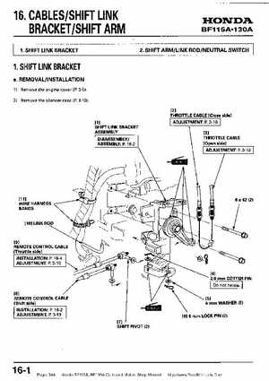 Honda BF115A, BF130A Outboard Motors Shop Manual., Page 344