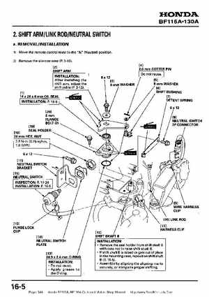 Honda BF115A, BF130A Outboard Motors Shop Manual., Page 348