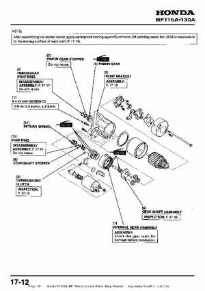 Honda BF115A, BF130A Outboard Motors Shop Manual., Page 361