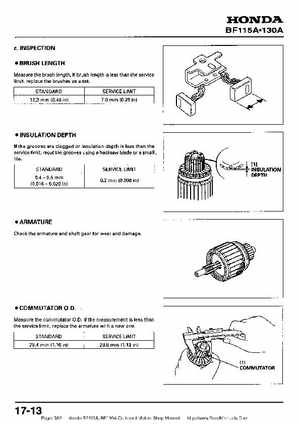 Honda BF115A, BF130A Outboard Motors Shop Manual., Page 362