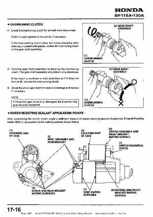 Honda BF115A, BF130A Outboard Motors Shop Manual., Page 365