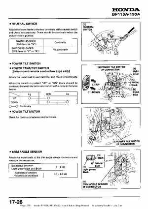 Honda BF115A, BF130A Outboard Motors Shop Manual., Page 375