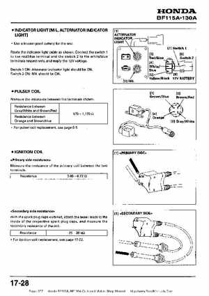 Honda BF115A, BF130A Outboard Motors Shop Manual., Page 377