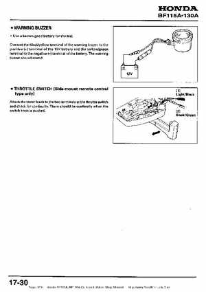Honda BF115A, BF130A Outboard Motors Shop Manual., Page 379