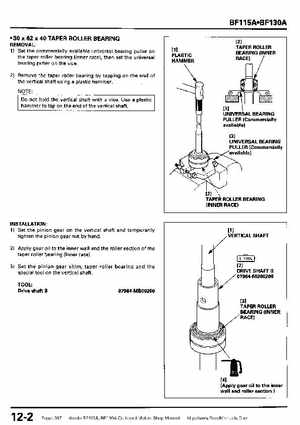 Honda BF115A, BF130A Outboard Motors Shop Manual., Page 397