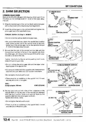 Honda BF115A, BF130A Outboard Motors Shop Manual., Page 399