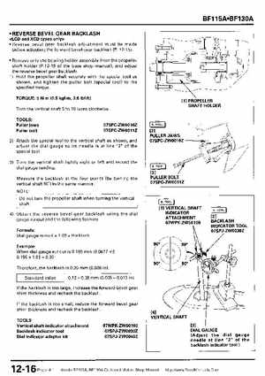 Honda BF115A, BF130A Outboard Motors Shop Manual., Page 411