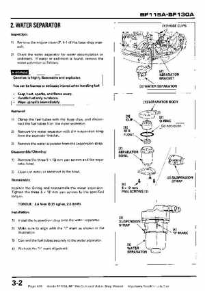 Honda BF115A, BF130A Outboard Motors Shop Manual., Page 420