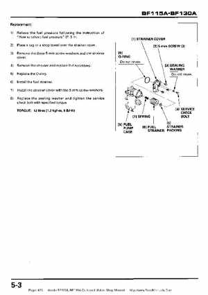 Honda BF115A, BF130A Outboard Motors Shop Manual., Page 423