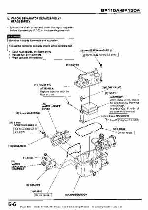 Honda BF115A, BF130A Outboard Motors Shop Manual., Page 426