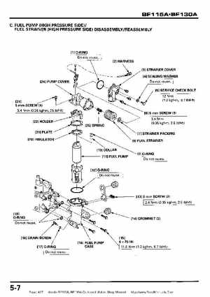 Honda BF115A, BF130A Outboard Motors Shop Manual., Page 427
