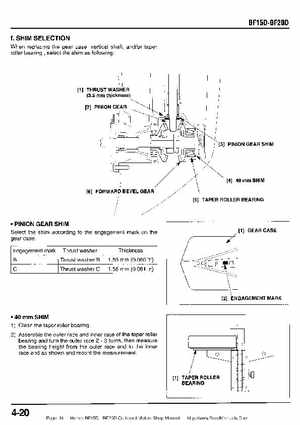 Honda BF15D BF20D Outboard Motors Shop Manual., Page 91